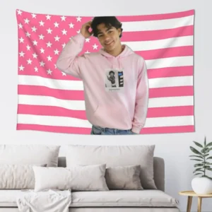Funny Pink Malachi Barton Tapestry, Home Decor,