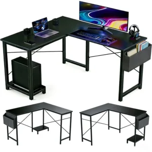 L Shaped Desk, 50 Inch Reversible Computer Desk