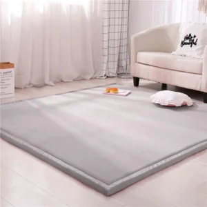, Coral Velvet Area Rug, Baby Mat for