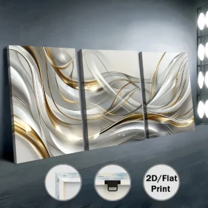 Modern Abstract Line Art 3-Piece Framed Canvas