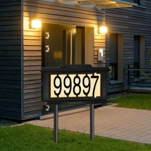 Solar Outdoor Lighting House Number Sign Light, ,