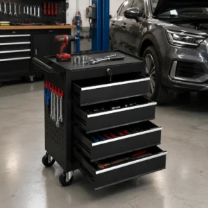 4 Drawer Rolling Tool Chest with Wheels, Lo