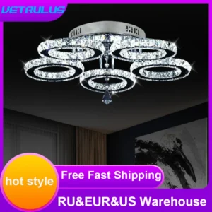 Modern K9 Led Crystal Ceiling Lamp