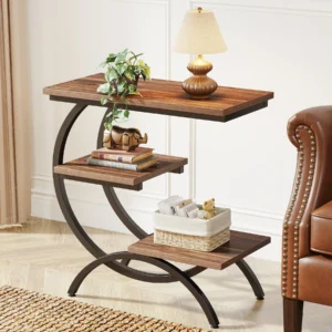 Tribesigns C-Shaped End Table,