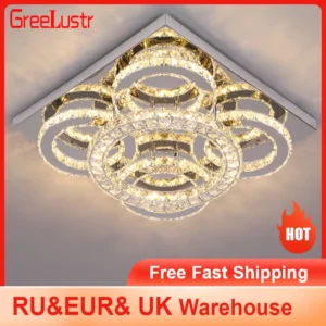 Crystal Led Ceiling Light 3 Side Crystal  Lamp